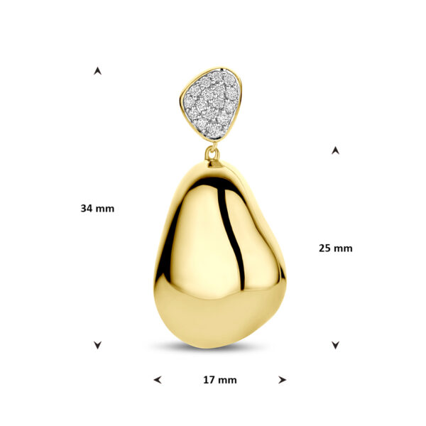 hanger diamant 0.20ct h si 34 mm 14K geelgoud - Afbeelding 4