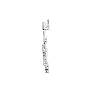hanger dwarsfluit zilver wit