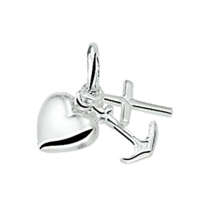 hanger geloof, hoop en liefde zilver wit