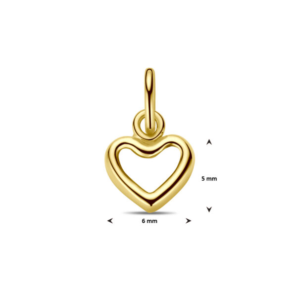 hanger hart 14K geelgoud - Afbeelding 4