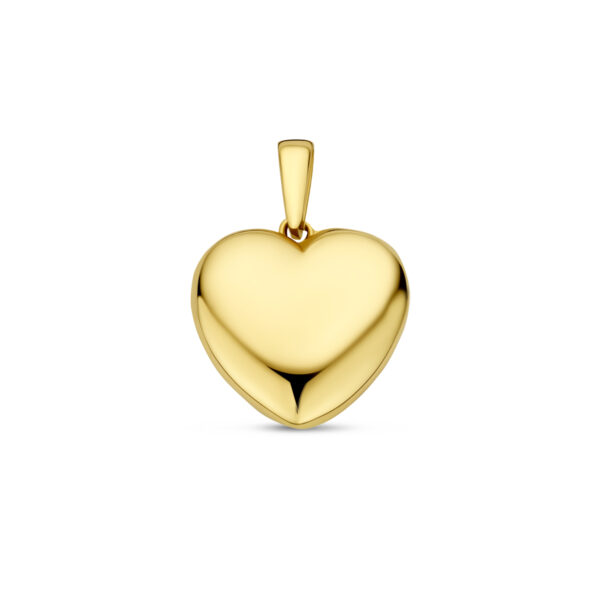 hanger hart 18 mm 14K geelgoud