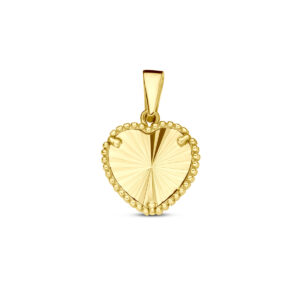hanger hart gediamanteerd 14K geelgoud
