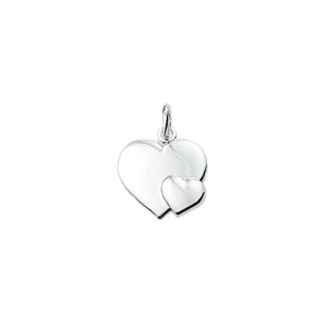 hanger hart zilver gerhodineerd