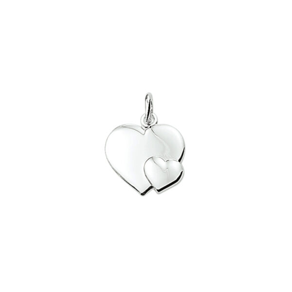 hanger hart zilver gerhodineerd