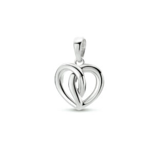 hanger hart zilver gerhodineerd
