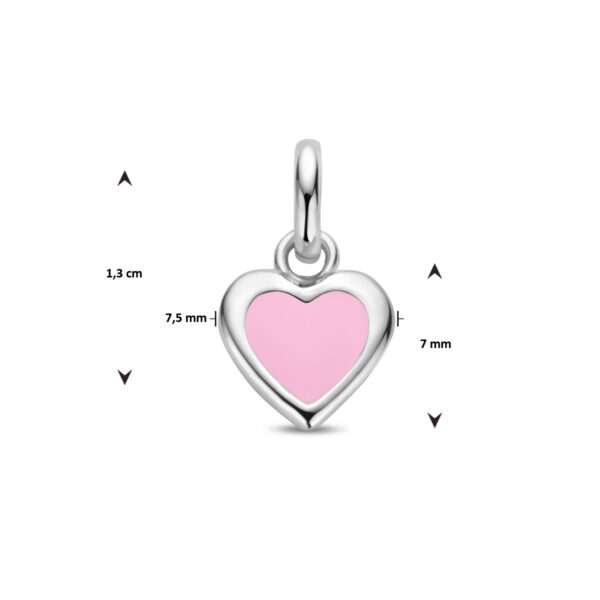 hanger hart zilver gerhodineerd - Afbeelding 4