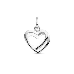 hanger hart zilver gerhodineerd