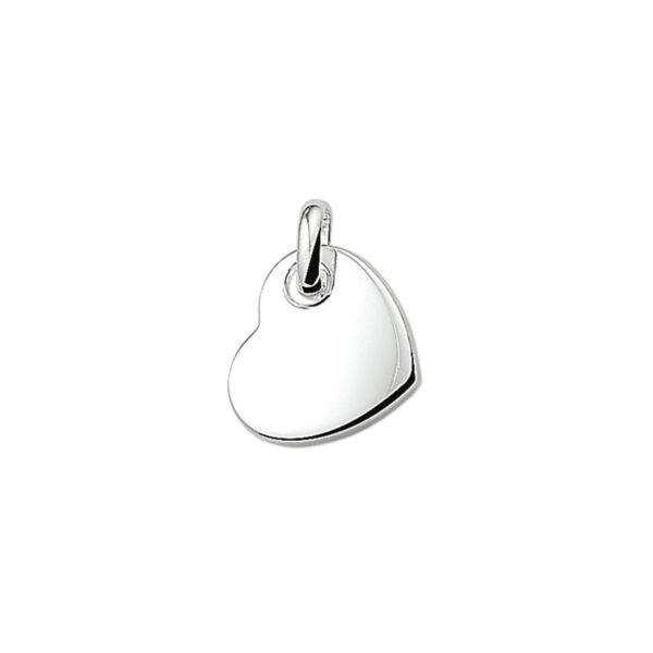 hanger hart zilver gerhodineerd