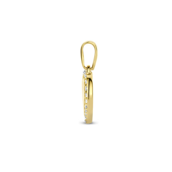 hanger hart zirkonia 14K geelgoud - Afbeelding 3