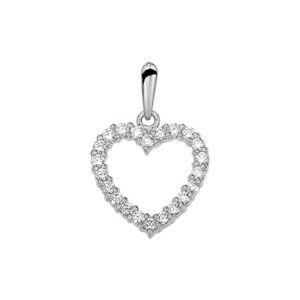 hanger hart zirkonia 14K witgoud
