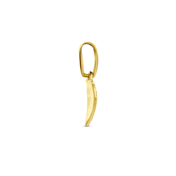 hanger hartje poli/mat 13 mm 14K geelgoud - Afbeelding 3