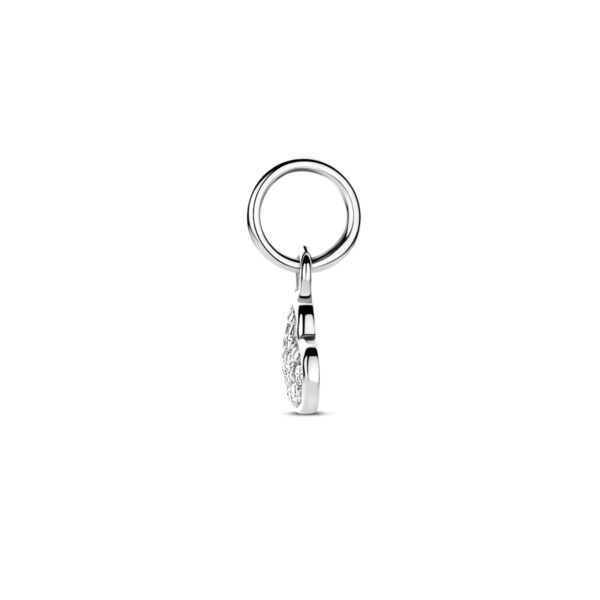 hanger hartje zirkonia 12 mm zilver gerhodineerd - Afbeelding 3