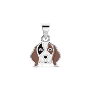 hanger hond 14 mm zilver gerhodineerd