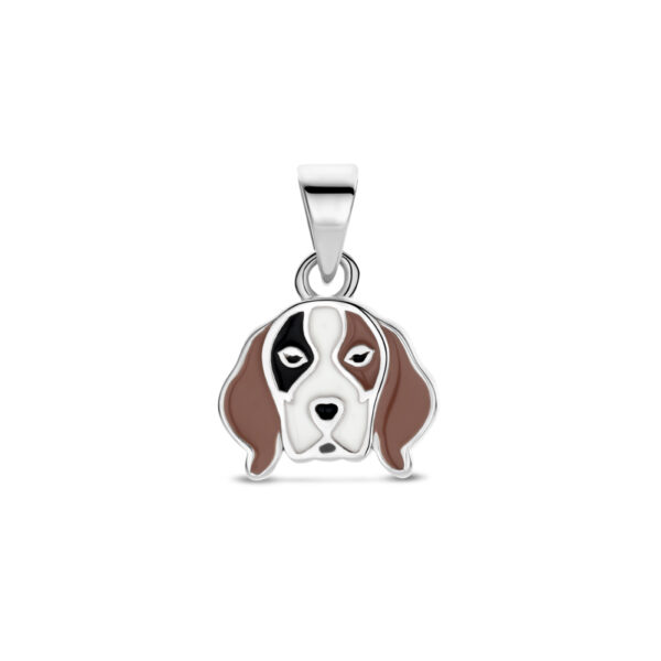 hanger hond 14 mm zilver gerhodineerd
