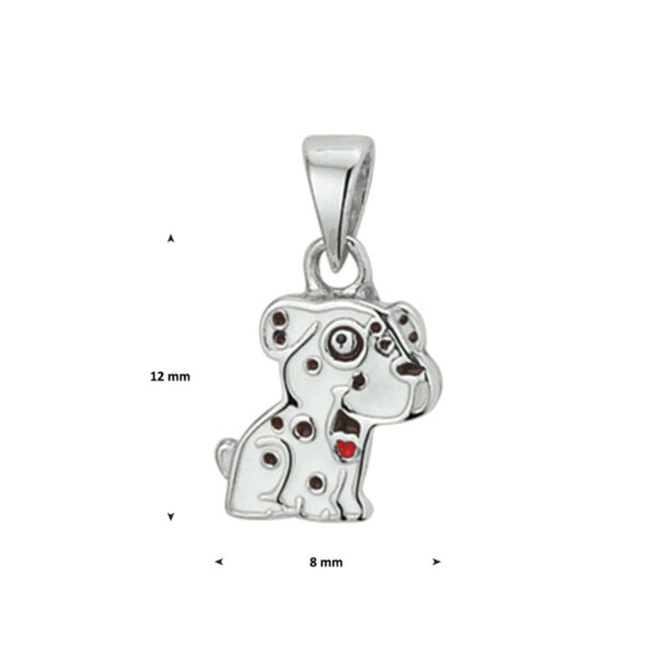 hanger hond zilver gerhodineerd - Afbeelding 2