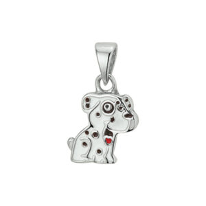 hanger hond zilver gerhodineerd