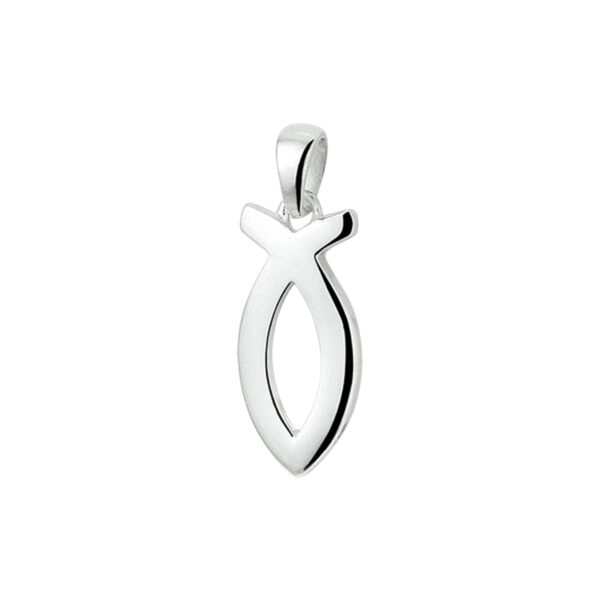 hanger ichtus visje zilver gerhodineerd