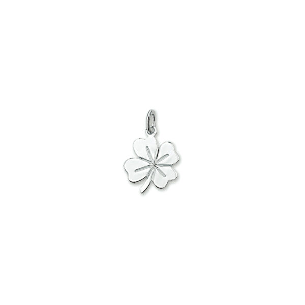 hanger klavertje zilver gerhodineerd