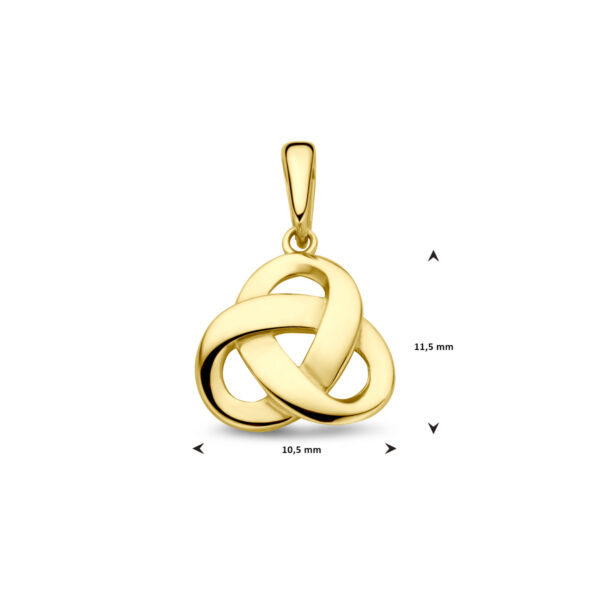 hanger knoop 16 mm 14K geelgoud - Afbeelding 4