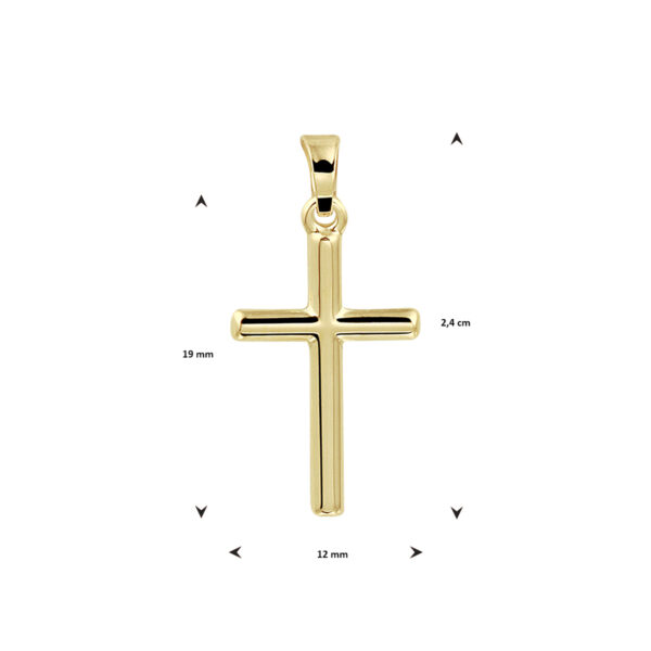 hanger kruis 14K geelgoud - Afbeelding 3