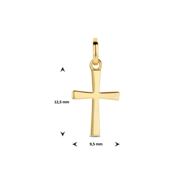 hanger kruis 14K geelgoud - Afbeelding 4