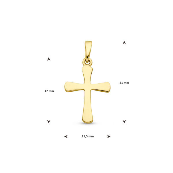 hanger kruis 14K geelgoud - Afbeelding 4