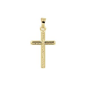 hanger kruis gediamanteerd 14K geelgoud