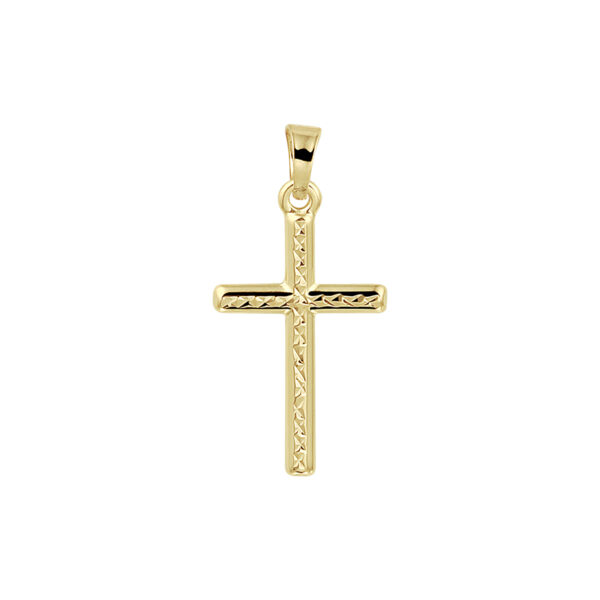 hanger kruis gediamanteerd 14K geelgoud