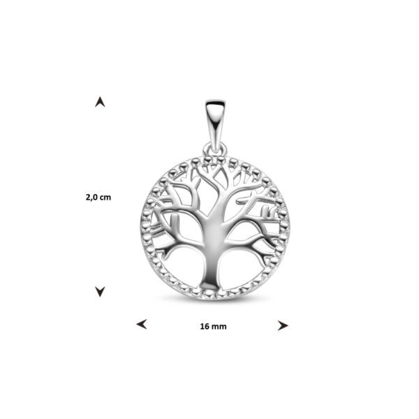 hanger levensboom zilver gerhodineerd - Afbeelding 4