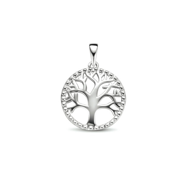 hanger levensboom zilver gerhodineerd