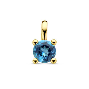 hanger london blue topaas 14K geelgoud