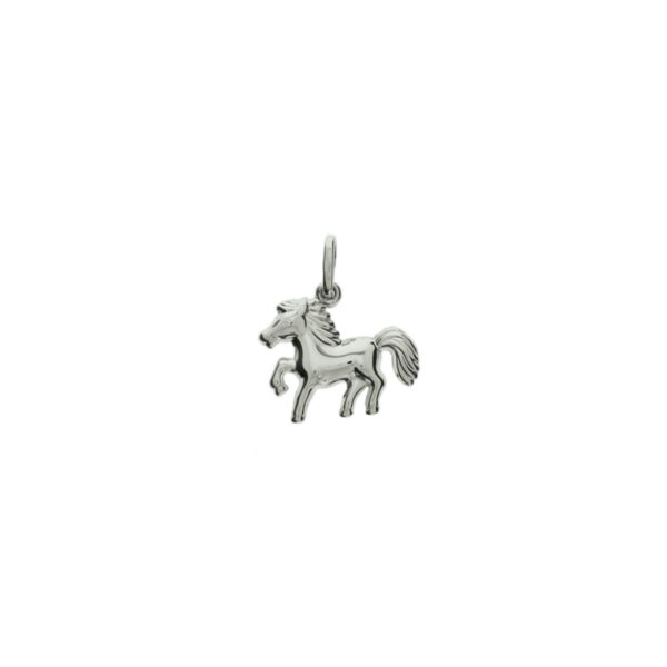 hanger paard zilver gerhodineerd