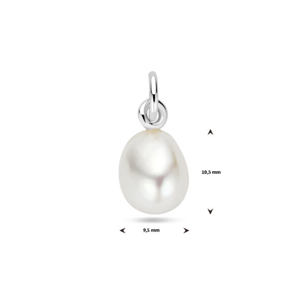 hanger parel 18,5 mm zilver gerhodineerd - Afbeelding 4