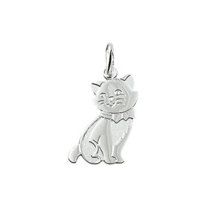 hanger poes zilver wit