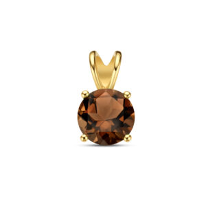 hanger rookkwarts 14K geelgoud