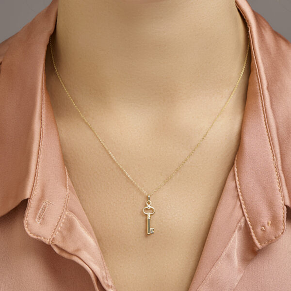 hanger sleutel 14K geelgoud - Afbeelding 2