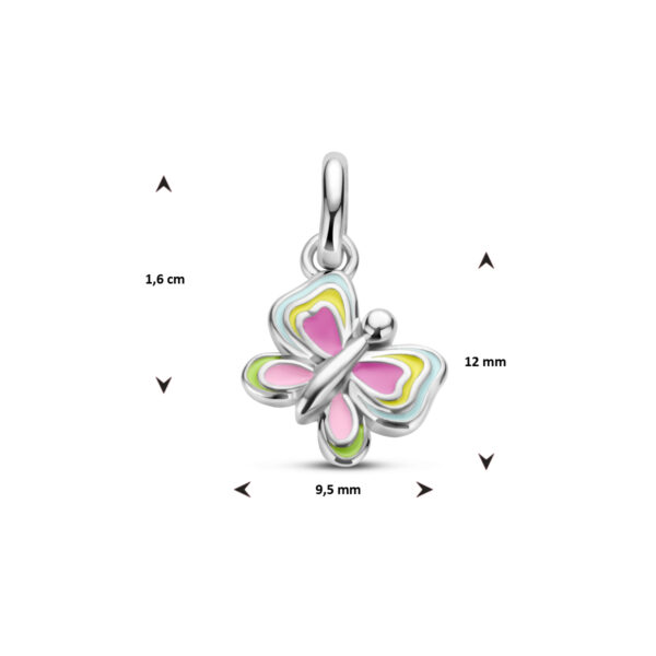 hanger vlinder zilver gerhodineerd - Afbeelding 4