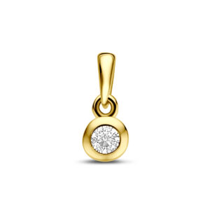 hanger zirkonia 11 mm 14K geelgoud