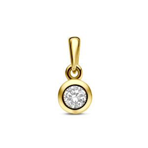 hanger zirkonia 11 mm 14K geelgoud