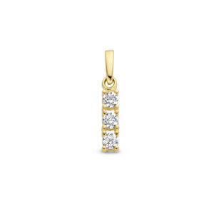 hanger zirkonia 14K geelgoud