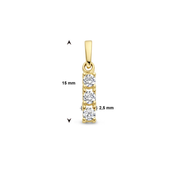 hanger zirkonia 14K geelgoud - Afbeelding 4