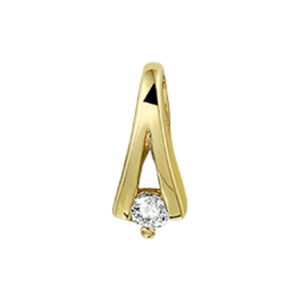 hanger zirkonia 14K geelgoud