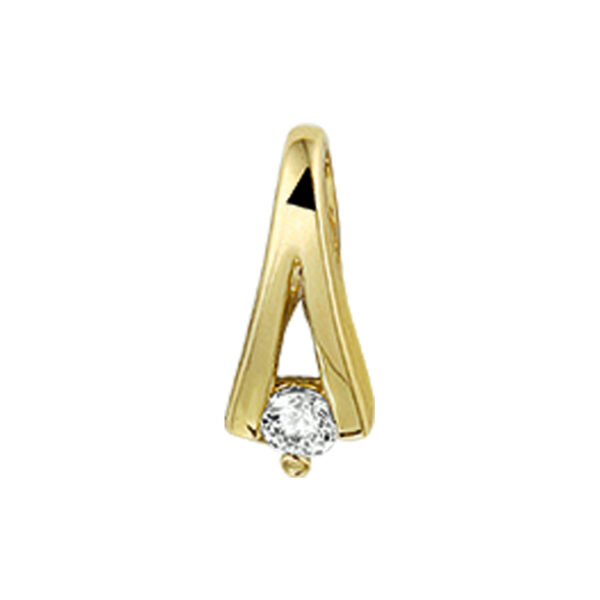 hanger zirkonia 14K geelgoud