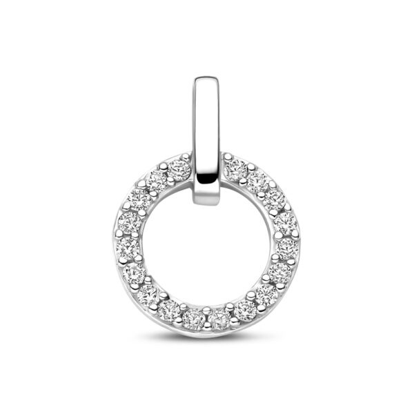 hanger zirkonia 17mm zilver gerhodineerd