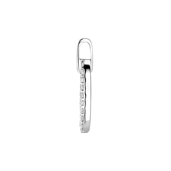 hanger zirkonia 21 mm zilver gerhodineerd - Afbeelding 3