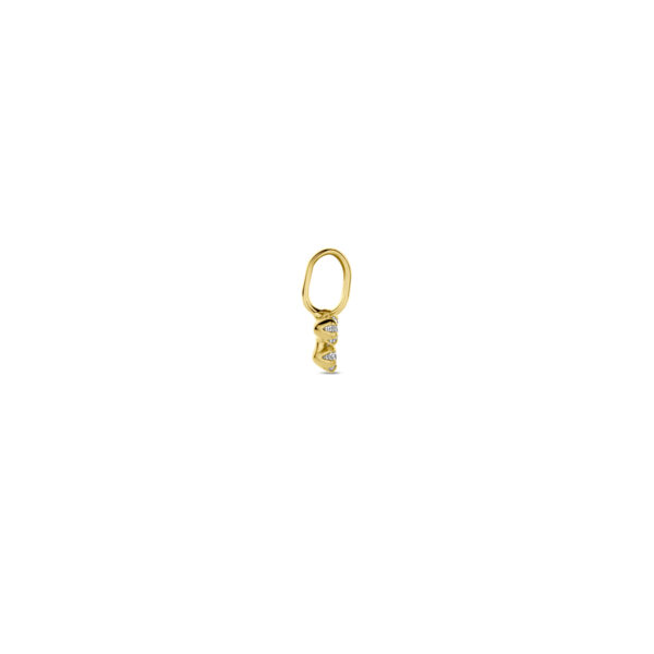 hanger zirkonia 9 mm 14K geelgoud - Afbeelding 3