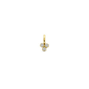 hanger zirkonia 9 mm 14K geelgoud