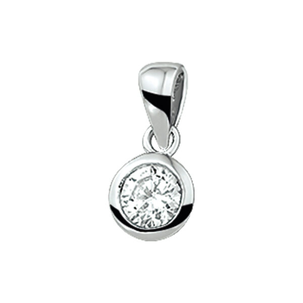 hanger zirkonia zilver gerhodineerd