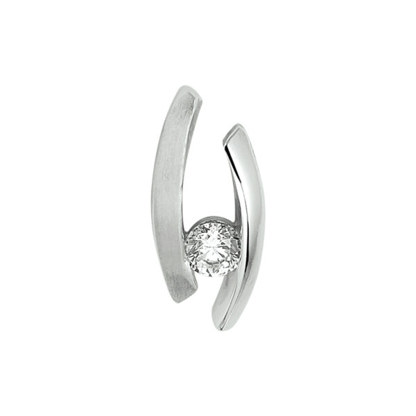 hanger zirkonia zilver gerhodineerd