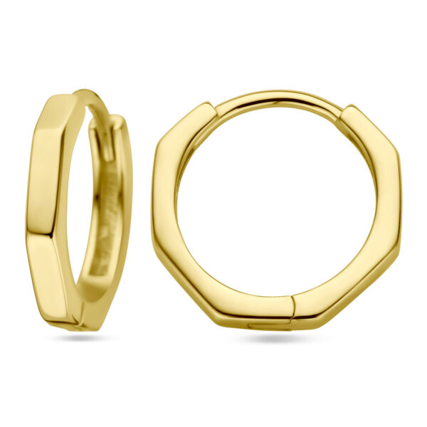 klapoorringen 1 micron zilver verguld (geel) - Afbeelding 3